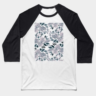 Watercolor flower bouquet pattern - neutral Baseball T-Shirt